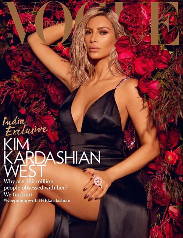 Без скандала не обошлось: Ким Кардашян на обложке индийского Vogue