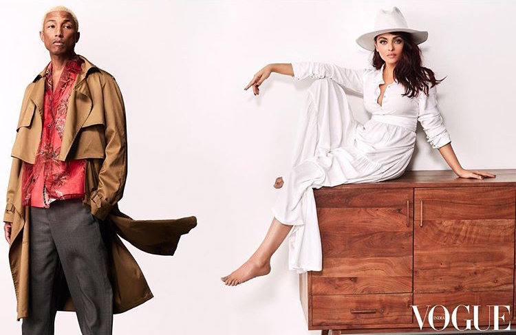 Фаррелл Уильямс и Айшвария Рай на обложке индийского Vogue