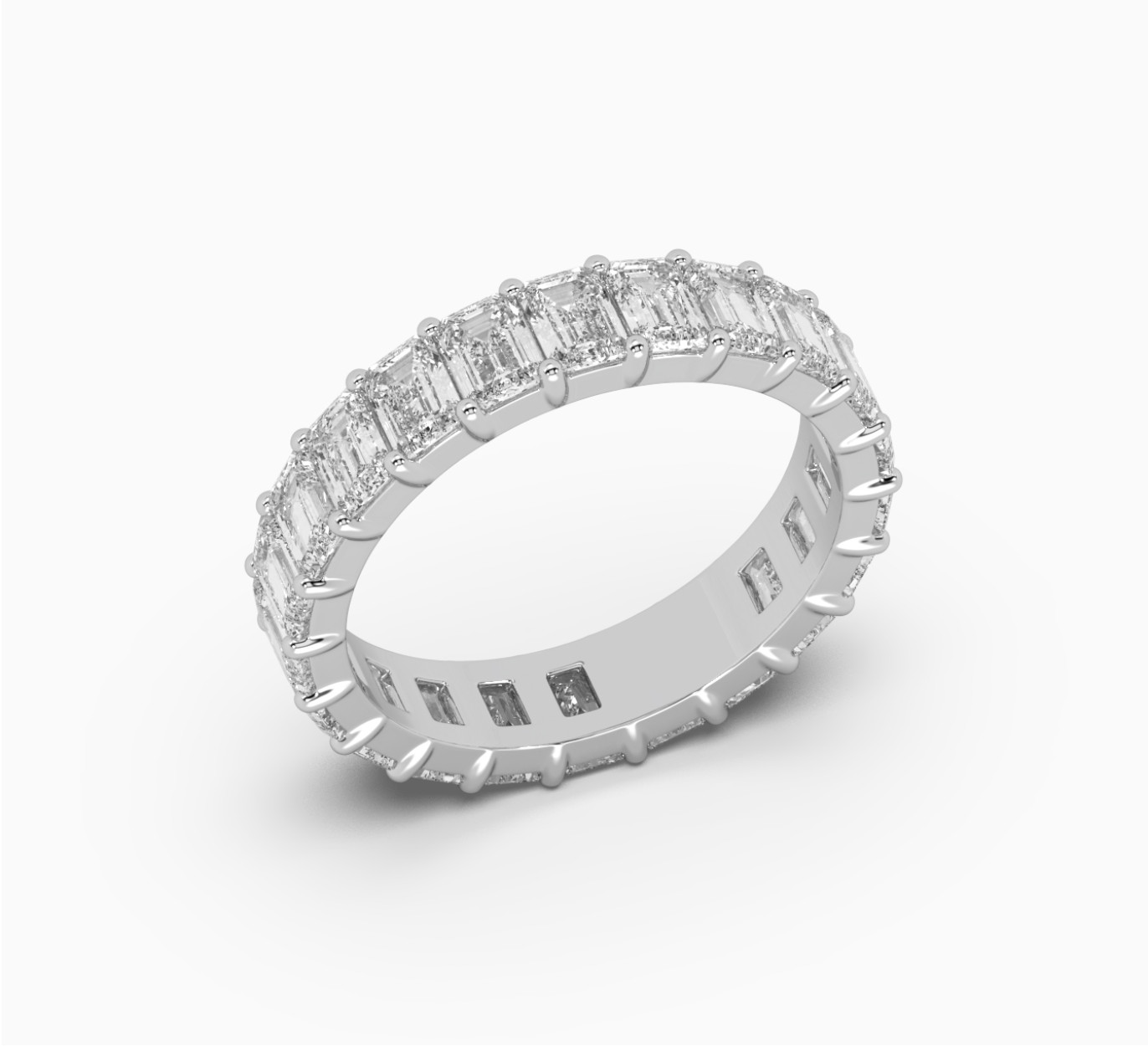 Перстень з білого золота з діамантами Eternity Band SOLO for Diamonds